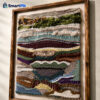 Contemporary Abstract Fiber Art Tapestry — The Woven Conversation (view 5) — hand-woven wall tapestry, 25th National Art Exhibition of Bangladesh