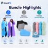 Rainy day bundle — shoe covers, raincoat, water bottle — SmartPik — view 1