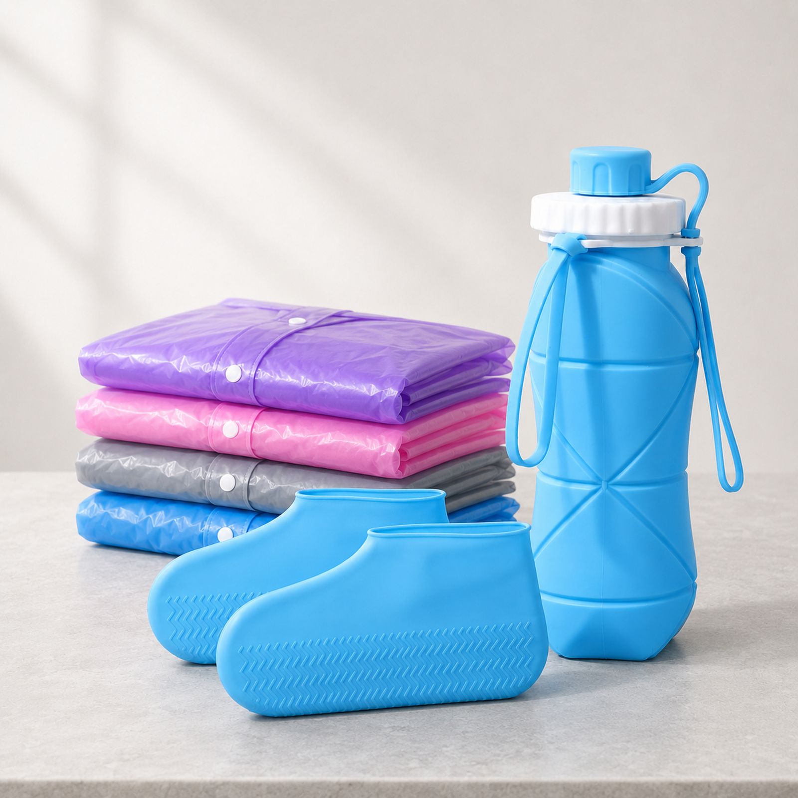 Rainy Day Special Bundle (Raincoat, Shoe Covers, Water Bottle)